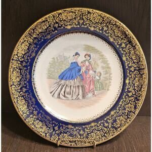 Vintage IMPERIAL By SALEM CHINA Co 23 KT Gold Trim Service Plate